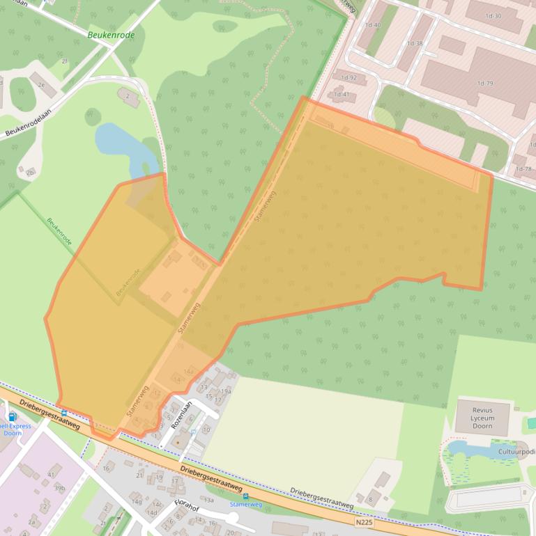 Kaart van postcodegebied 3941XJ.