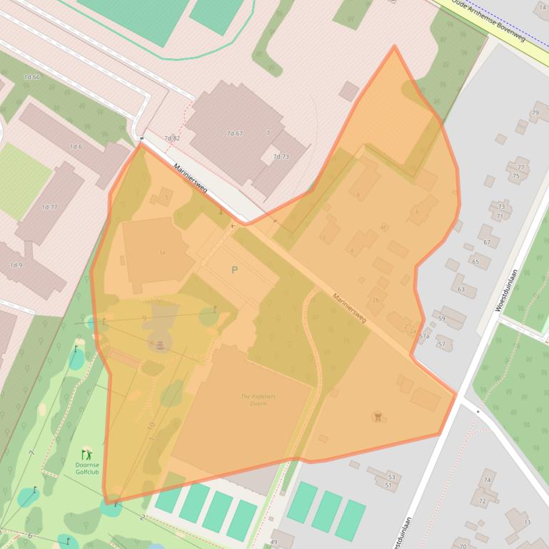 Kaart van postcodegebied 3941XK.