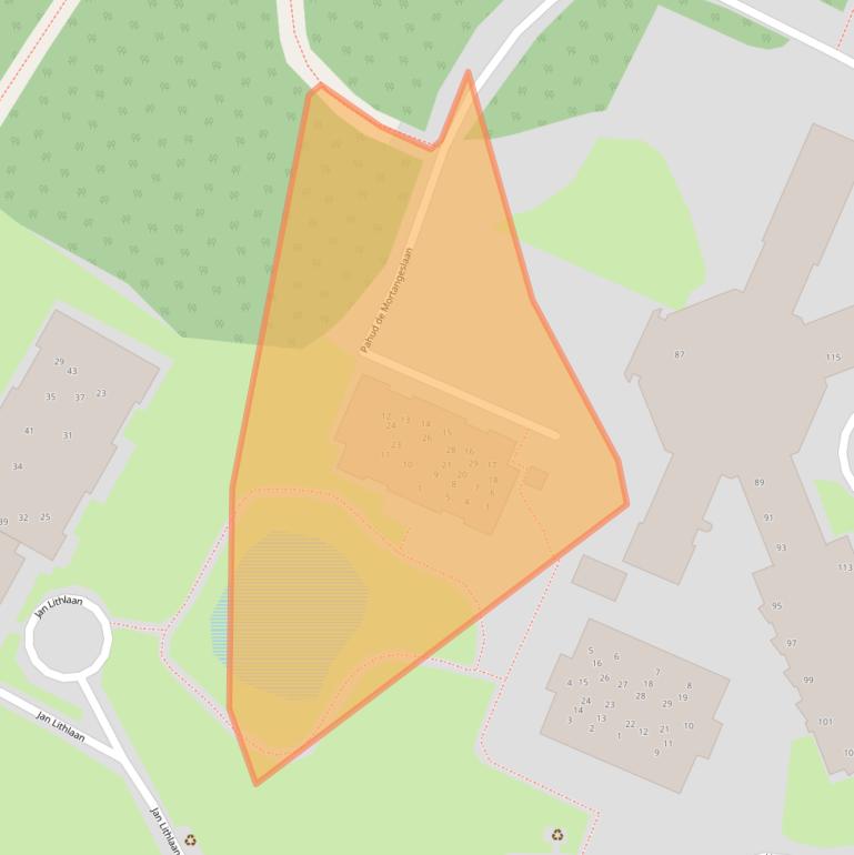 Kaart van postcodegebied 3941XX.