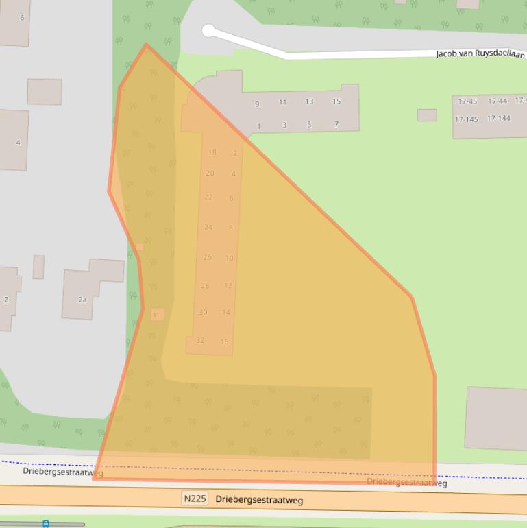 Kaart van postcodegebied 3941ZG.