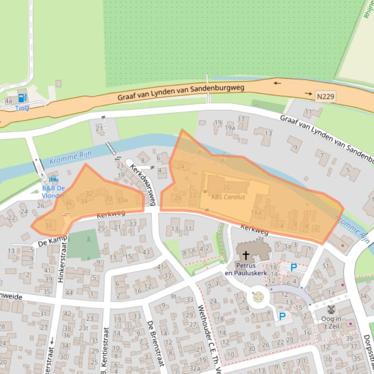 Kaart van postcodegebied 3945BN.