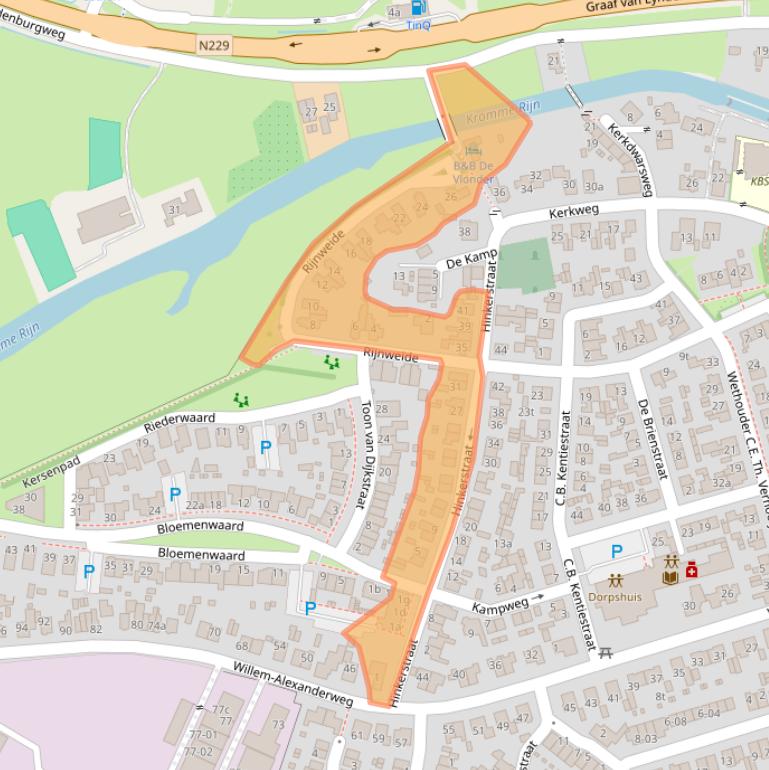 Kaart van postcodegebied 3945BR.