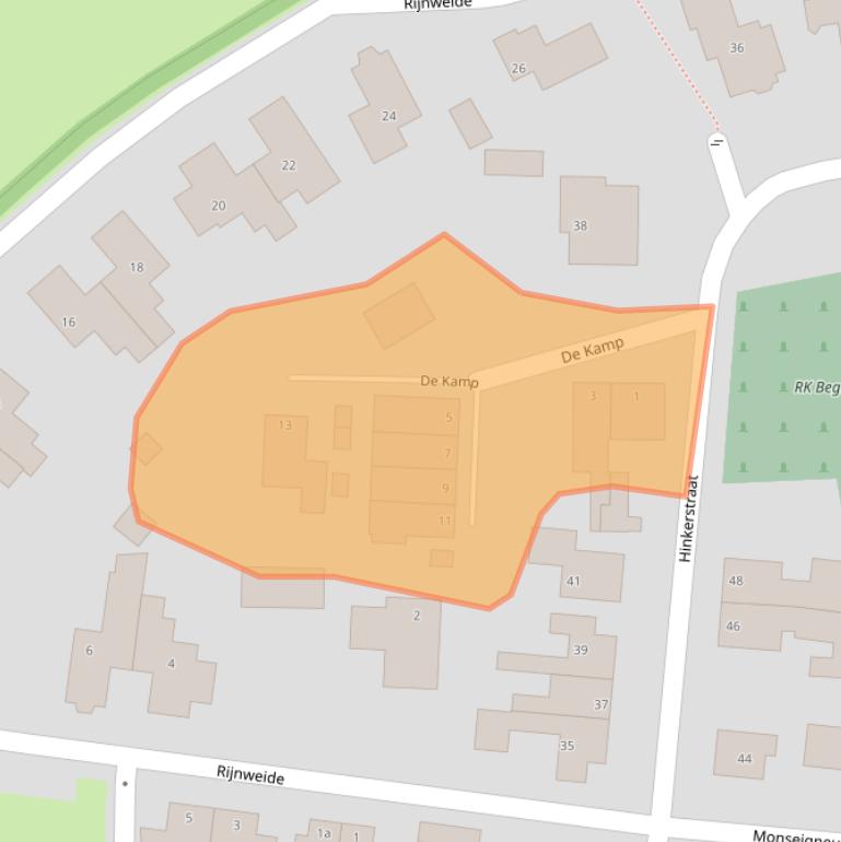 Kaart van postcodegebied 3945CE.