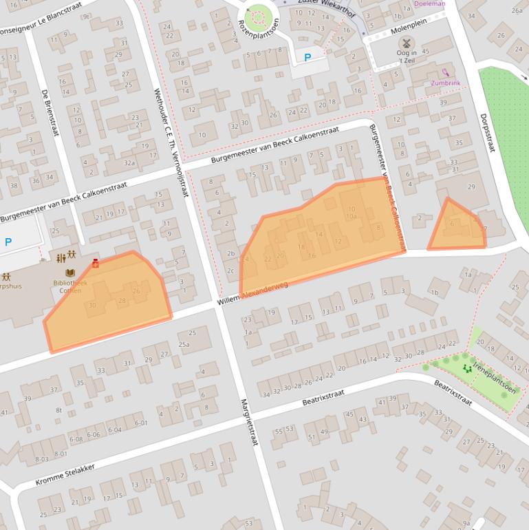 Kaart van postcodegebied 3945CJ.