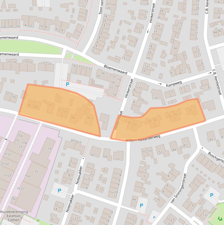 Kaart van postcodegebied 3945CK.