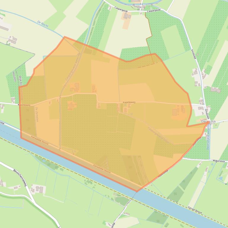 Kaart van postcodegebied 3945LA.