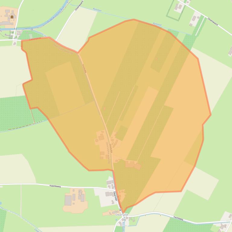 Kaart van postcodegebied 3945LB.
