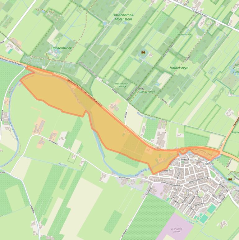 Kaart van postcodegebied 3945PA.