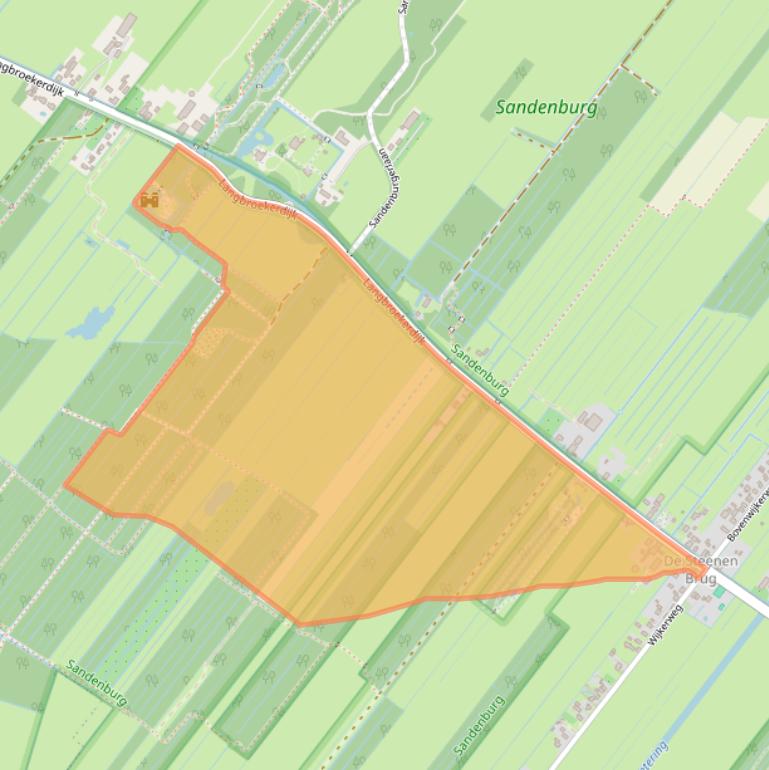 Kaart van postcodegebied 3947BC.