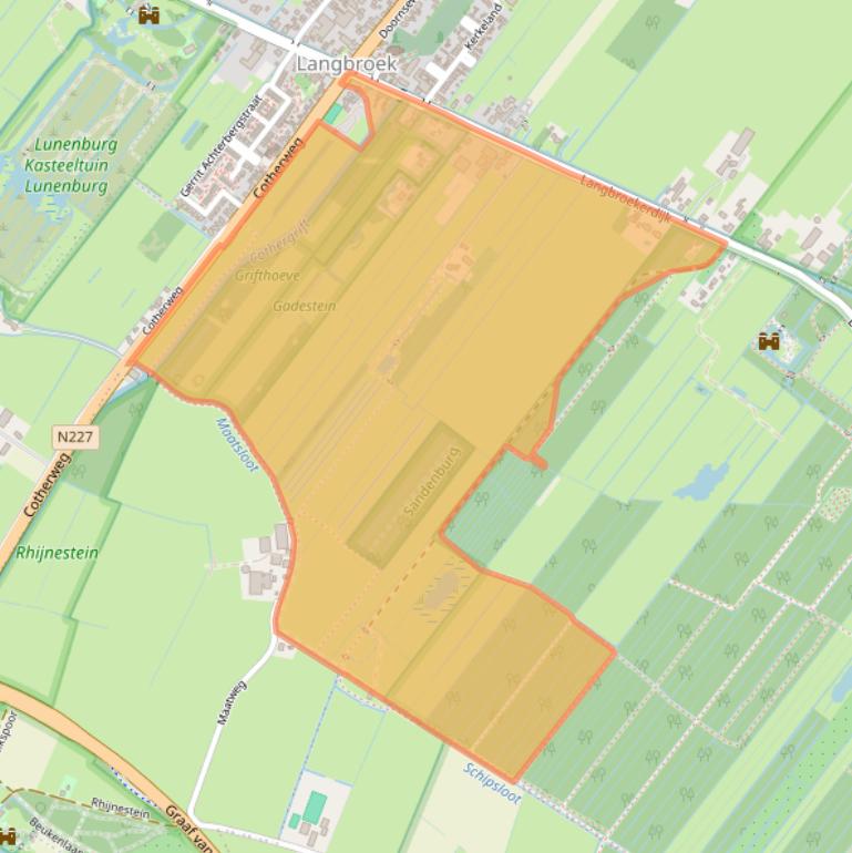 Kaart van postcodegebied 3947BD.