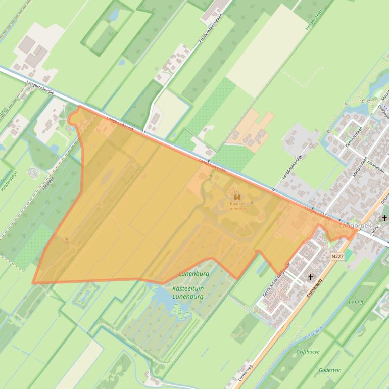 Kaart van postcodegebied 3947BE.