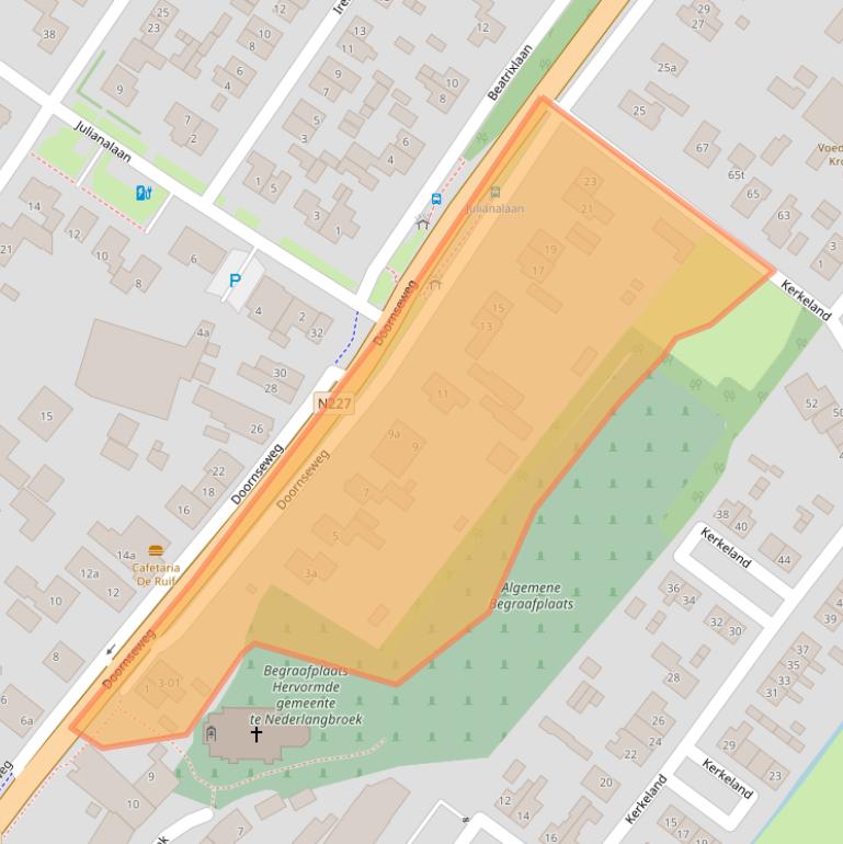 Kaart van postcodegebied 3947MA.