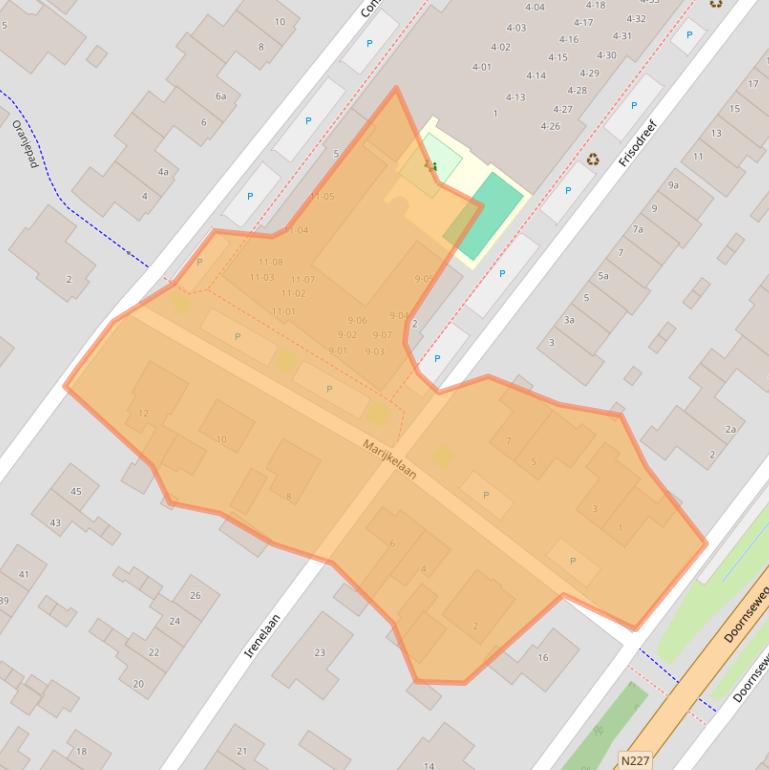 Kaart van postcodegebied 3947MG.