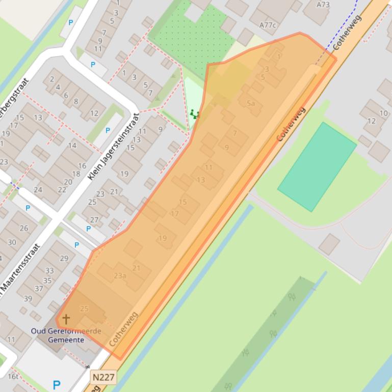 Kaart van postcodegebied 3947MP.