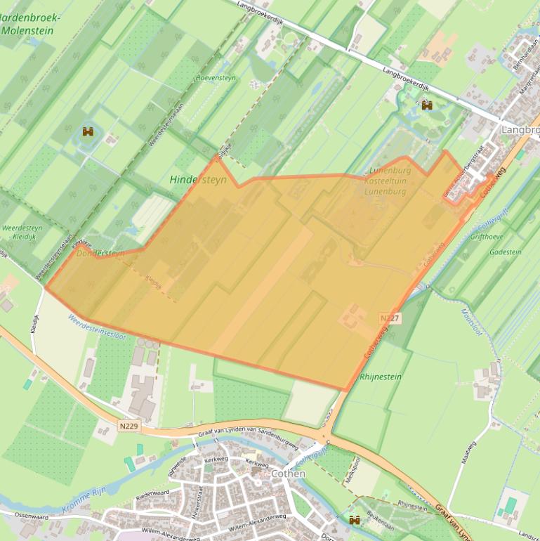 Kaart van postcodegebied 3947MR.