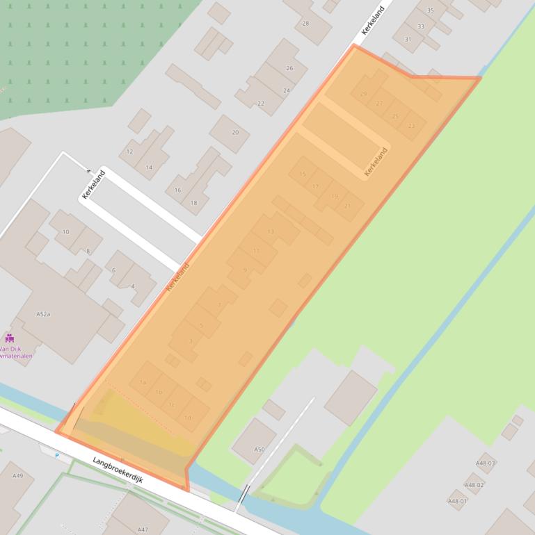 Kaart van postcodegebied 3947MT.