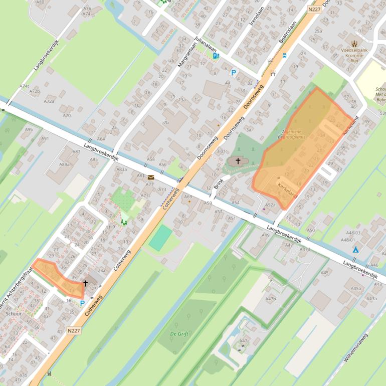 Kaart van postcodegebied 3947MX.