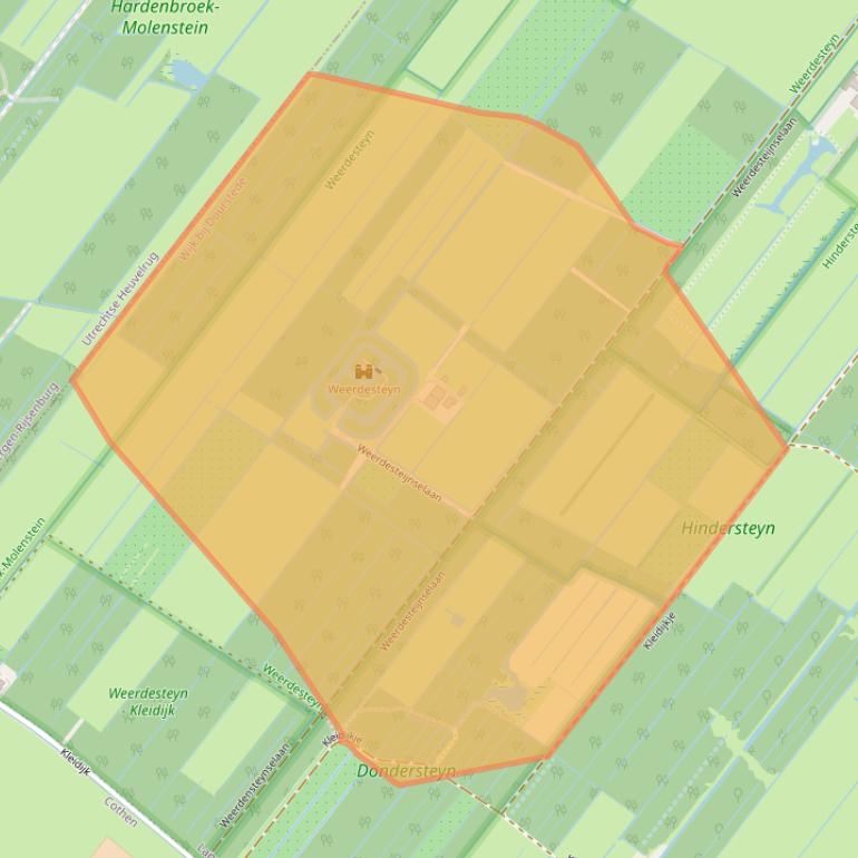 Kaart van postcodegebied 3947ND.