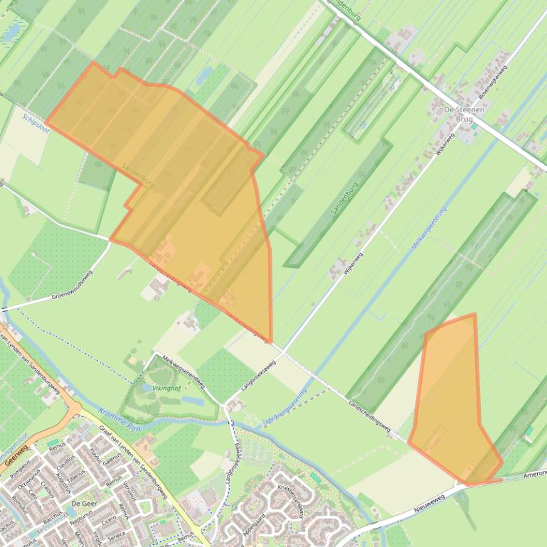 Kaart van postcodegebied 3947NG.