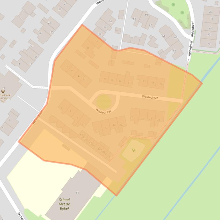 Kaart van postcodegebied 3947NV.