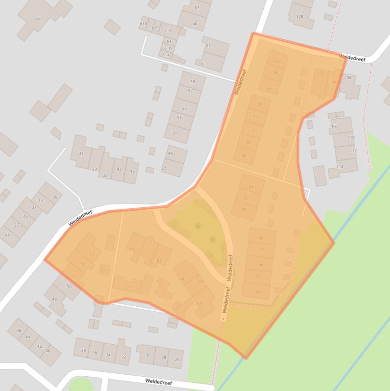 Kaart van postcodegebied 3947NW.