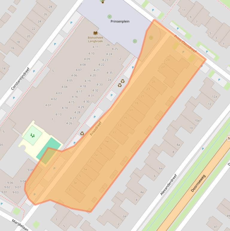 Kaart van postcodegebied 3947PB.