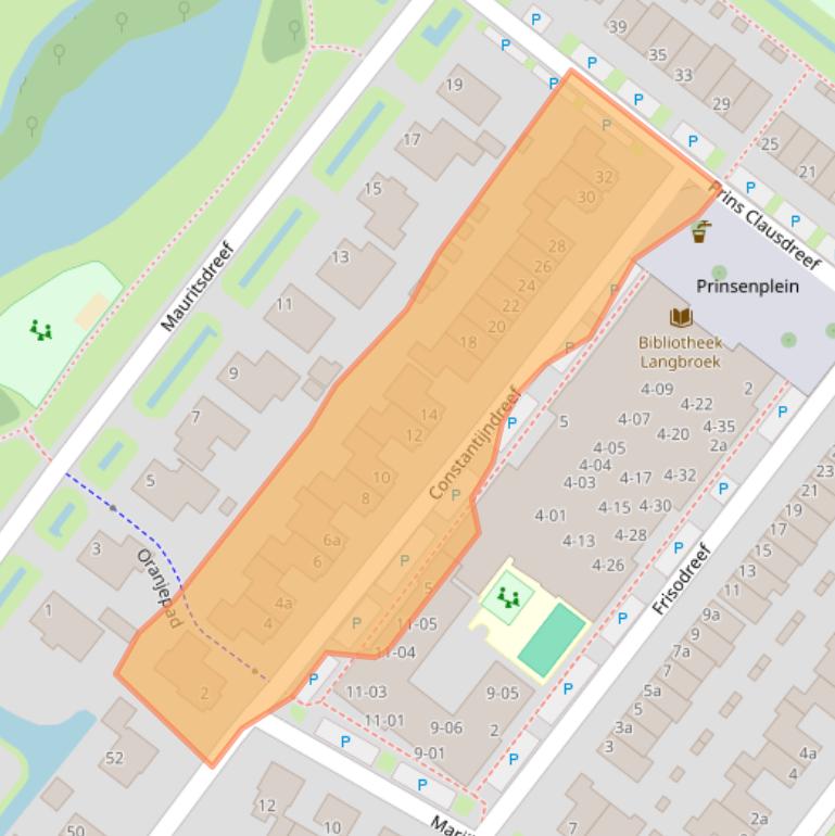 Kaart van postcodegebied 3947PC.