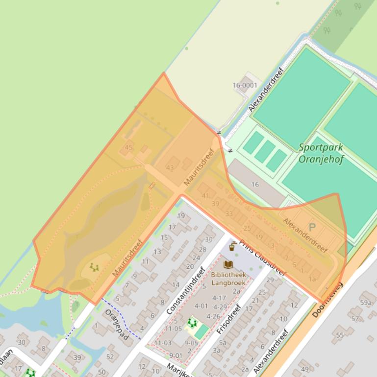 Kaart van postcodegebied 3947PE.