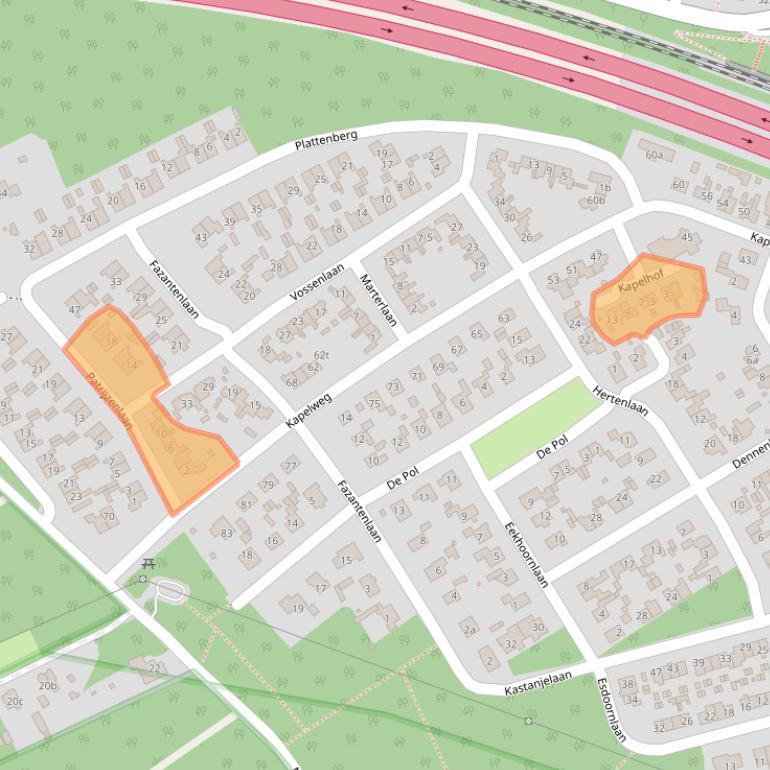 Kaart van postcodegebied 3951AG.