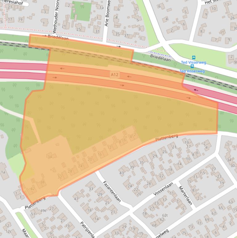 Kaart van postcodegebied 3951AR.