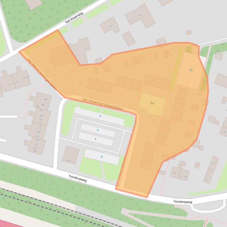 Kaart van postcodegebied 3951BA.