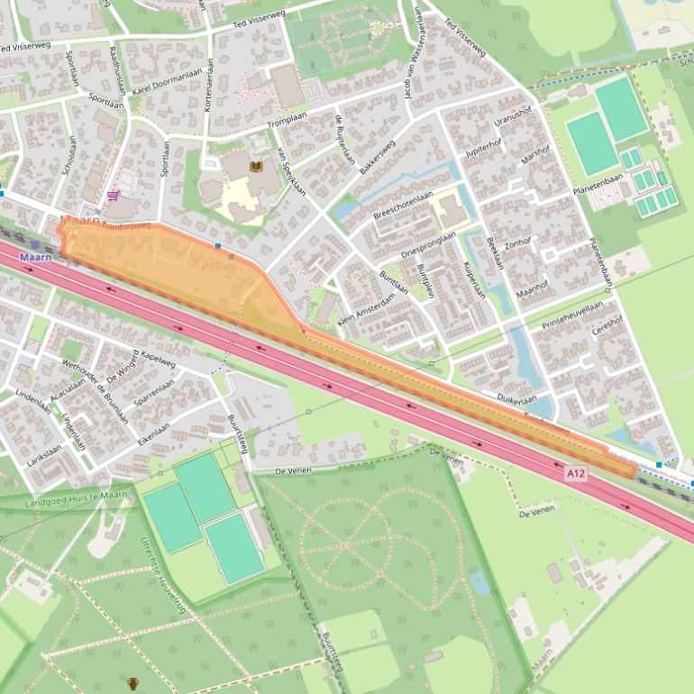 Kaart van postcodegebied 3951BD.