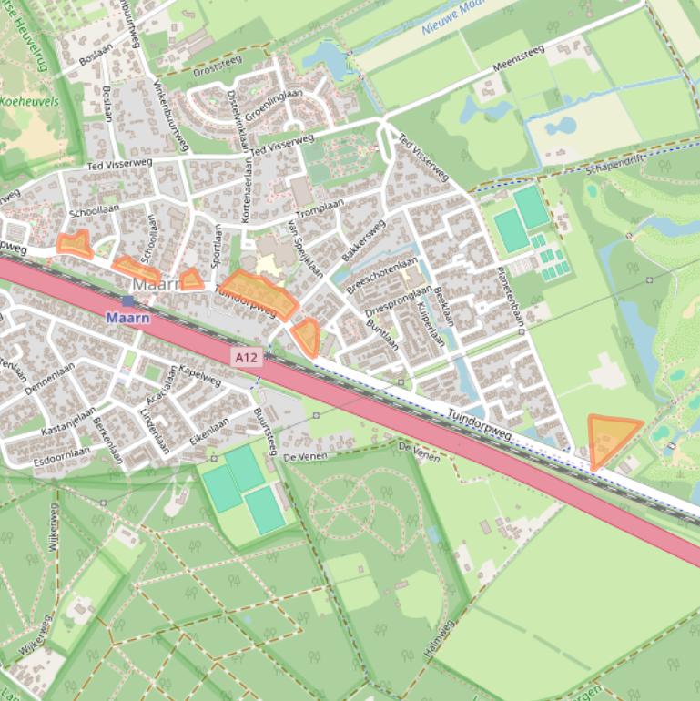 Kaart van postcodegebied 3951BG.