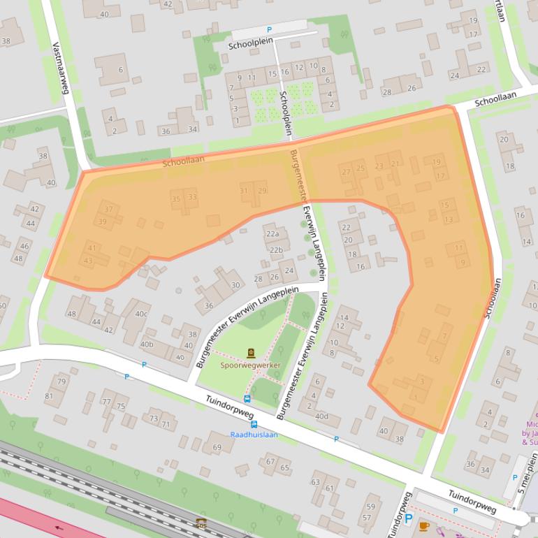 Kaart van postcodegebied 3951BV.