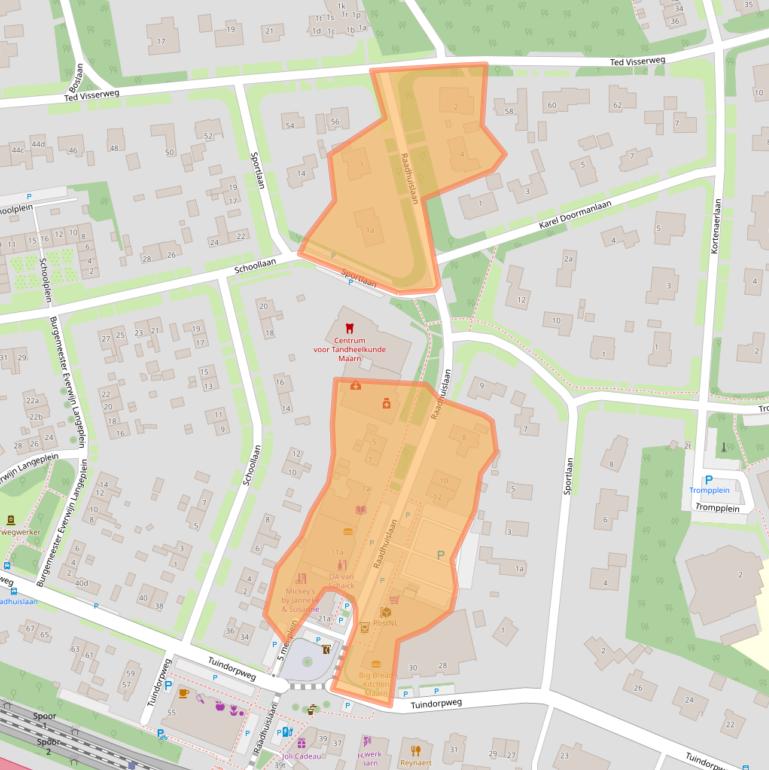 Kaart van postcodegebied 3951CH.
