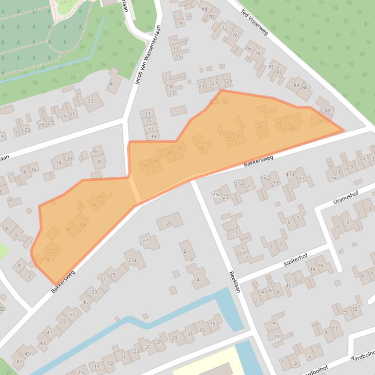 Kaart van postcodegebied 3951CV.