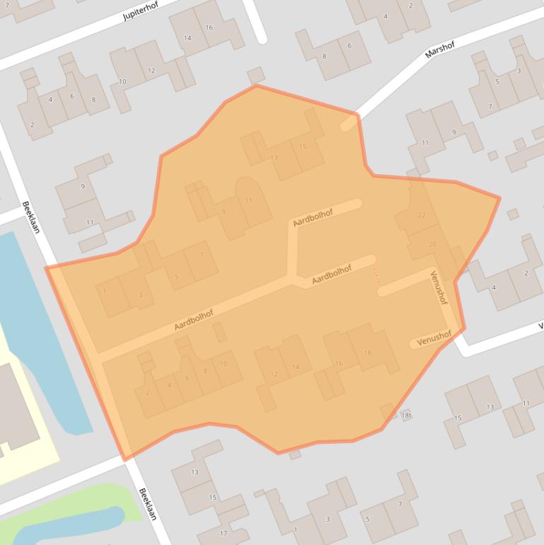 Kaart van postcodegebied 3951EB.