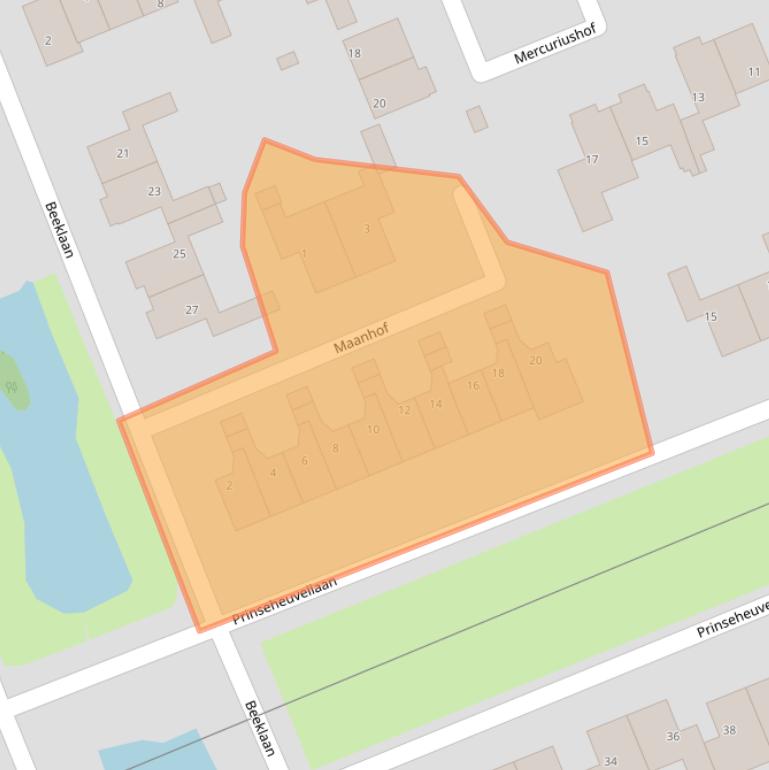 Kaart van postcodegebied 3951ED.