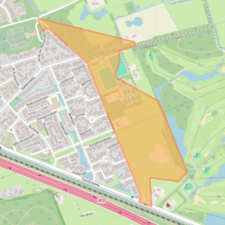 Kaart van postcodegebied 3951EH.