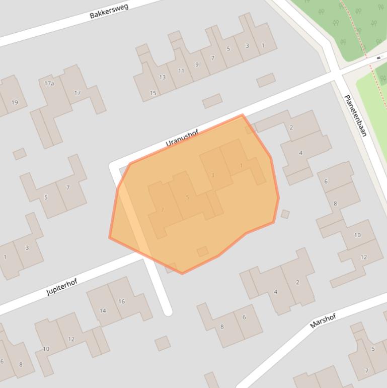 Kaart van postcodegebied 3951EL.