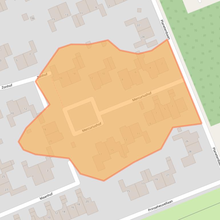 Kaart van postcodegebied 3951EP.