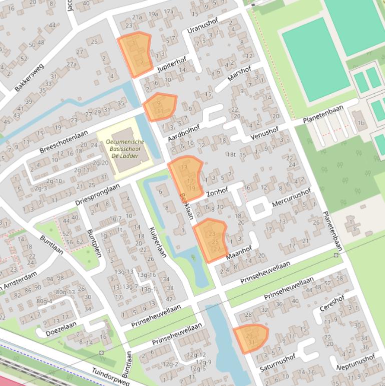 Kaart van postcodegebied 3951EV.