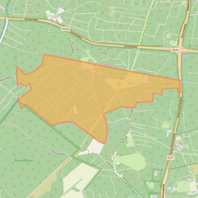 Kaart van postcodegebied 3951KC.