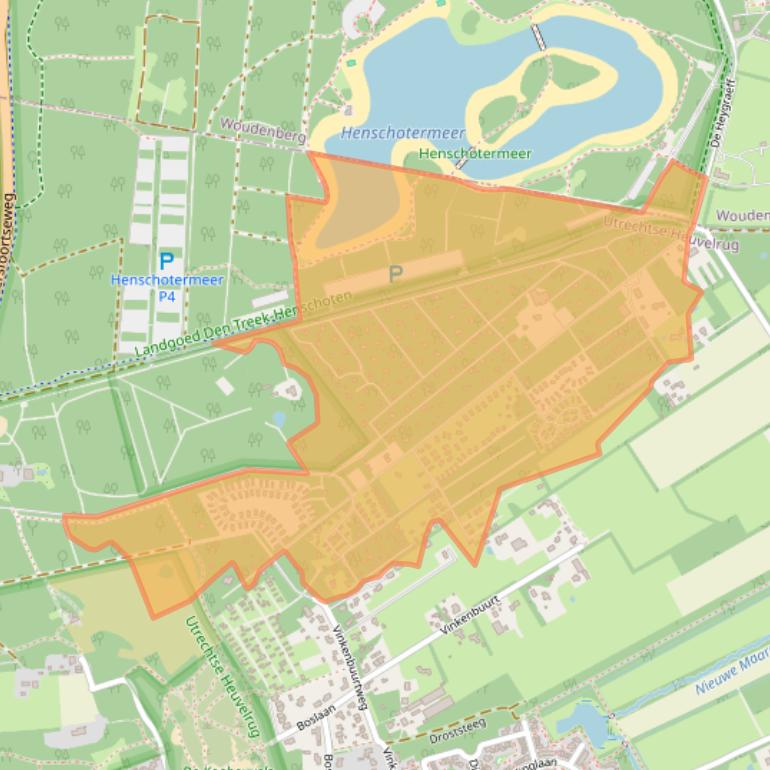 Kaart van postcodegebied 3951KD.