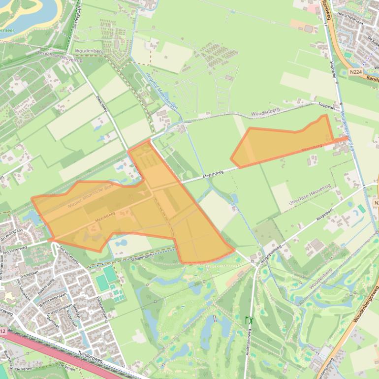 Kaart van postcodegebied 3951KH.