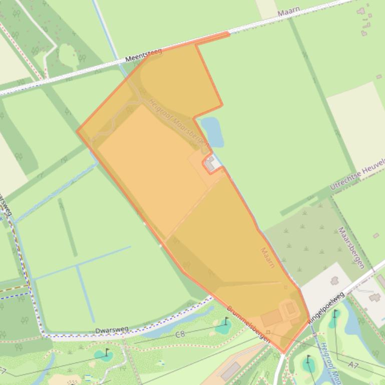 Kaart van postcodegebied 3951KJ.