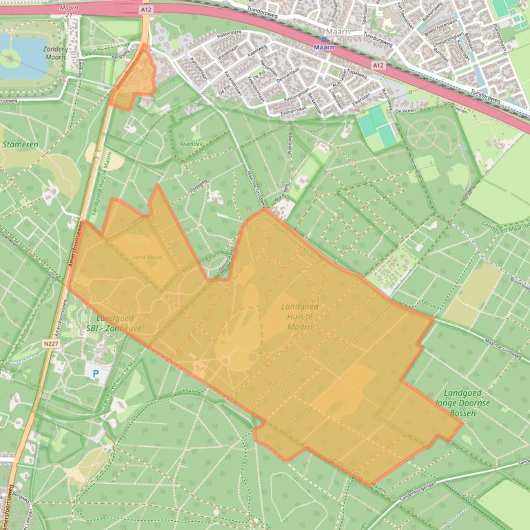 Kaart van postcodegebied 3951LB.