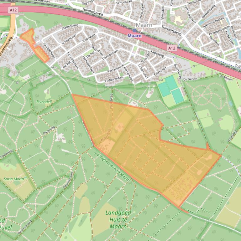 Kaart van postcodegebied 3951LJ.