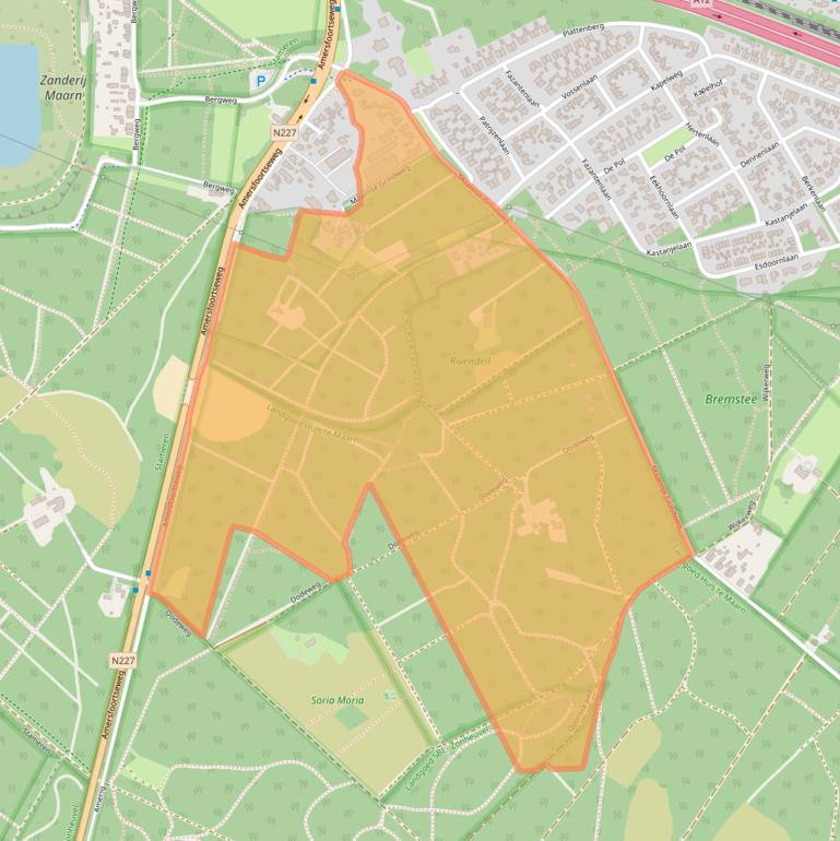 Kaart van postcodegebied 3951LK.