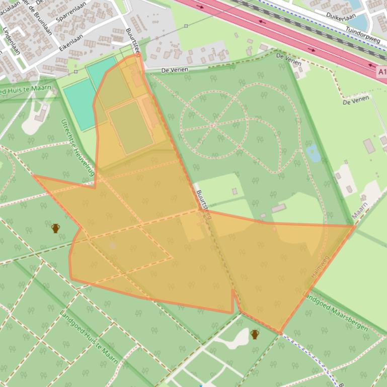 Kaart van postcodegebied 3951LL.